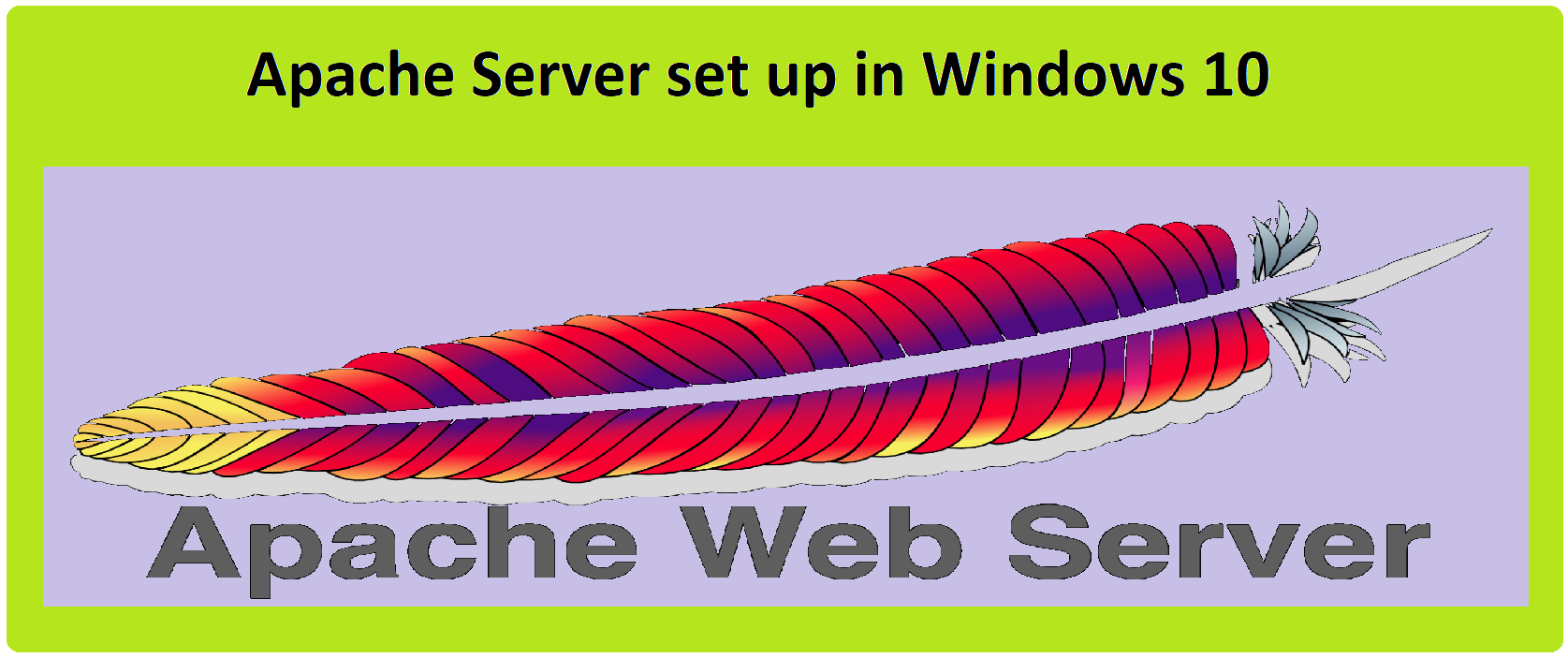 Apache server setup in windows 10