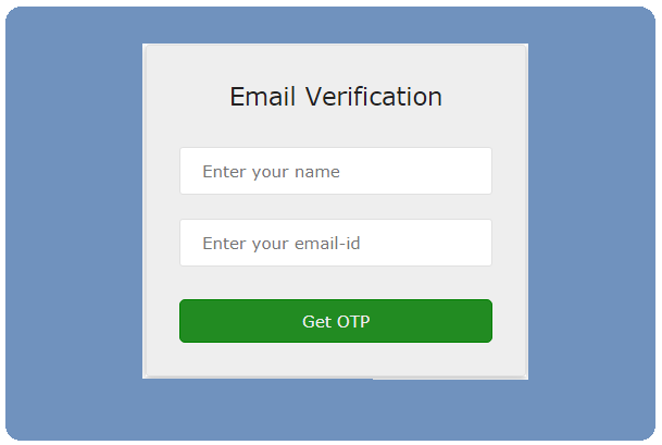email verification in php using otp